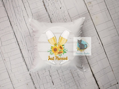 Rustic Just Married Sublimation Design  - Round Sign - T-shirt Design - Digital Download