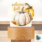 Welcome Fall, Pumpkins, Scallop Light Base Acrylic, Sign, Sublimation, Digital, PNG, Design, Acrylic, Nightlight