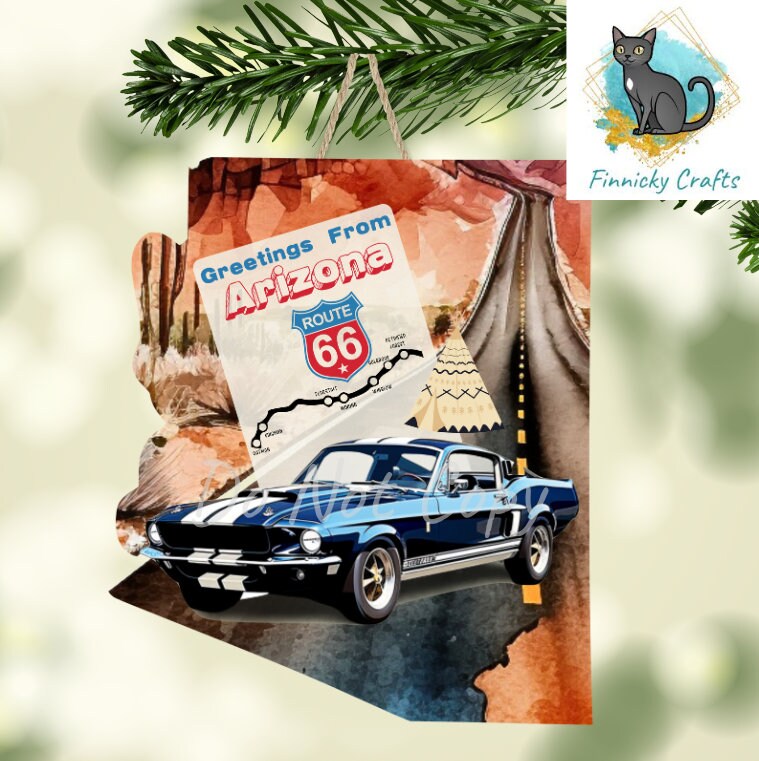 Arizona State Shape, Route 66, Sublimation, PNG, Digital Download, Earrings, Door Hanger, Decoration, Ornament