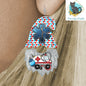 EMS Paramedic Medical Doctor Nurse Gnome Hat and Beard Earrings, Cute, 2 Piece, Sublimation, Digital Design, PNG, Download, Earrings