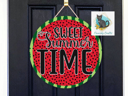 Sweet Summertime Round Sign - T-shirt - Hat - Pillow - Apron - Coaster - Cup - Bag Design - Digital Download