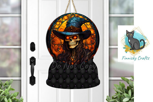 Witch Halloween Snow Globe, Crystal Ball, Sublimation, Digital, PNG Design, Download for Earrings, Wall Décor, Door Hanger, Keychain