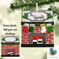 Santa Fireplace - Customizable Ornament,  Sublimation, Digital, PNG, Design, Download, Stockings, Add Stockings and Names to stockings