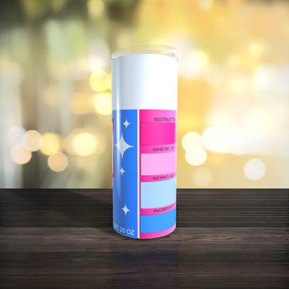 Customizable Spray Can Tumbler Template - Be Gone Template - Pink White Blue - Digital Design - Sublimation Tumbler