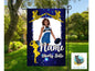 Blue/Gold Drill Team Garden Flag- 2 Versions - Elementary/Grammar, Middle/Junior, High, College, University