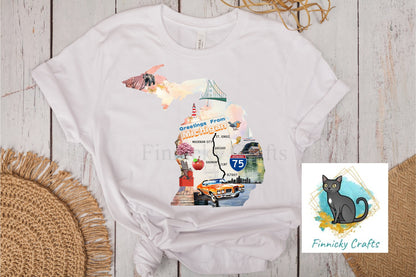 Michigan, I-75, Sublimation, PNG, Digital Download, Sublimation, Decoration, Ornament