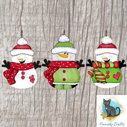Snowman with hat and scarf - Christmas Winter Ornament, Earrings, Nightlight, Sublimation, Digital, PNG, Design, Download, MDF and Acrylic