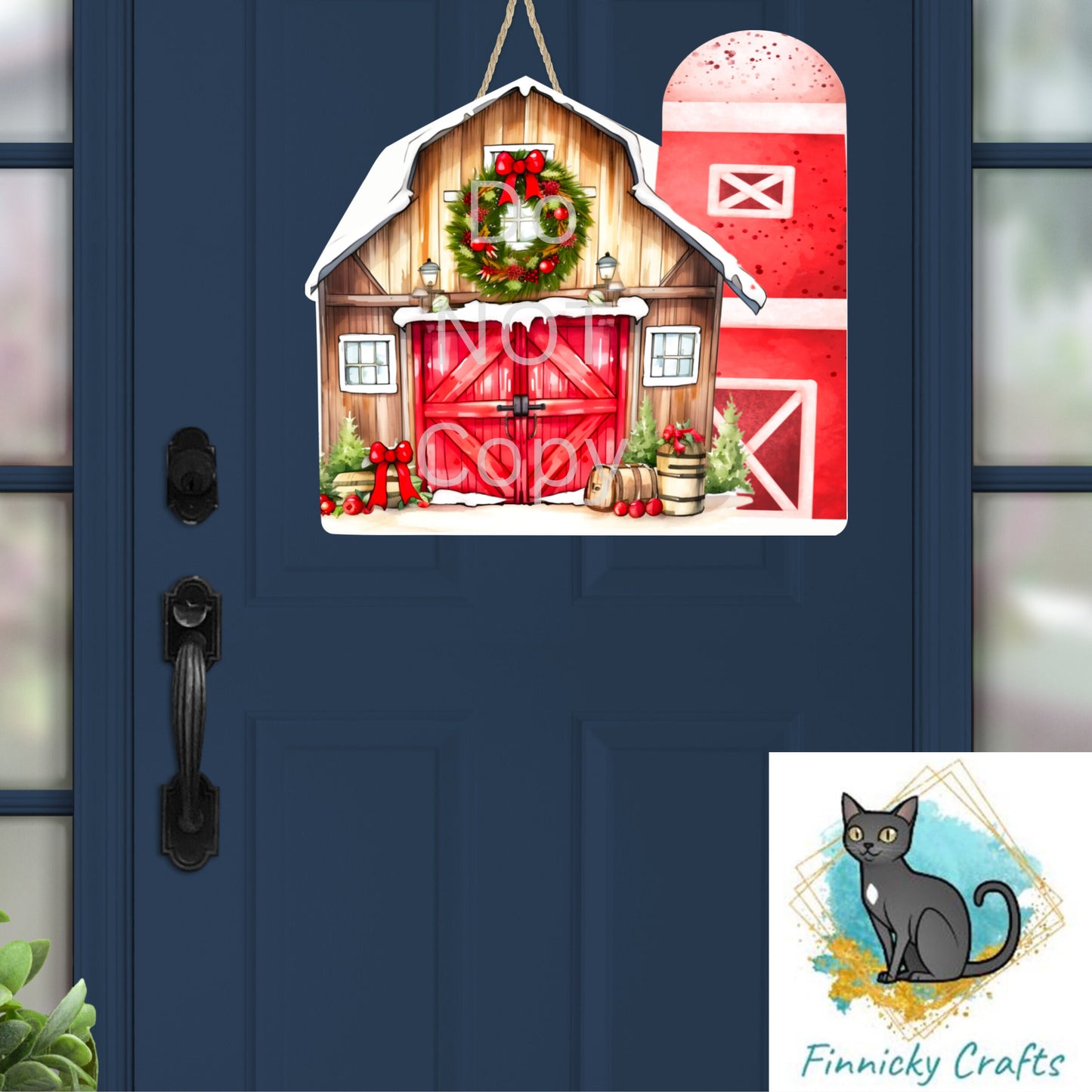 Barn Silo, Christmas, Winter, PNG, Design, Download, Door Sign, Ornament, Sublimation, Acrylic, MDF, DTF, earrings, sign.