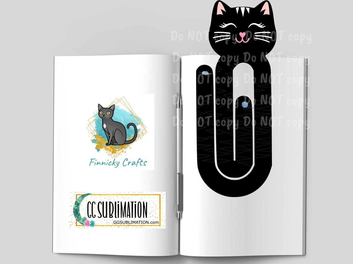 Cat Head Bookmark BUNDLE Sublimation PNG - Books Instant Digital Download - Cat Bookmark PNG