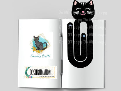 Cat Head Bookmark BUNDLE Sublimation PNG - Books Instant Digital Download - Cat Bookmark PNG