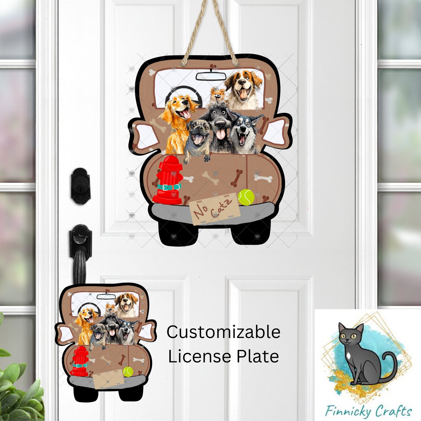 Truck full of dogs -  - Sign - T-Shirt - Earrings - Badge Reel - Truck Shape  png - Sublimation Designs Earrings Png - No Cats