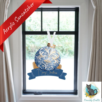 Fishing bulb, Ornate Blue Christmas ornament, Customizable, Personalize, Sublimation, Digital, PNG, Design, Download Only, Night Light