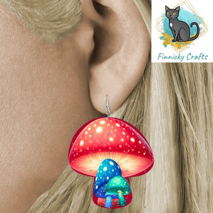 Mushroom Earrings Bundle Sublimation, Digital, PNG, Design, Download