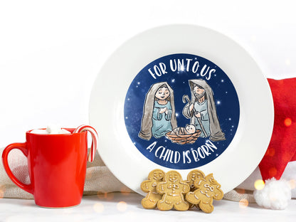Christmas Nativity Creche Mary Joseph Round Sign - T-shirt - Hat - Pillow - Apron - Coaster - Cup - Bag Design - Digital Download