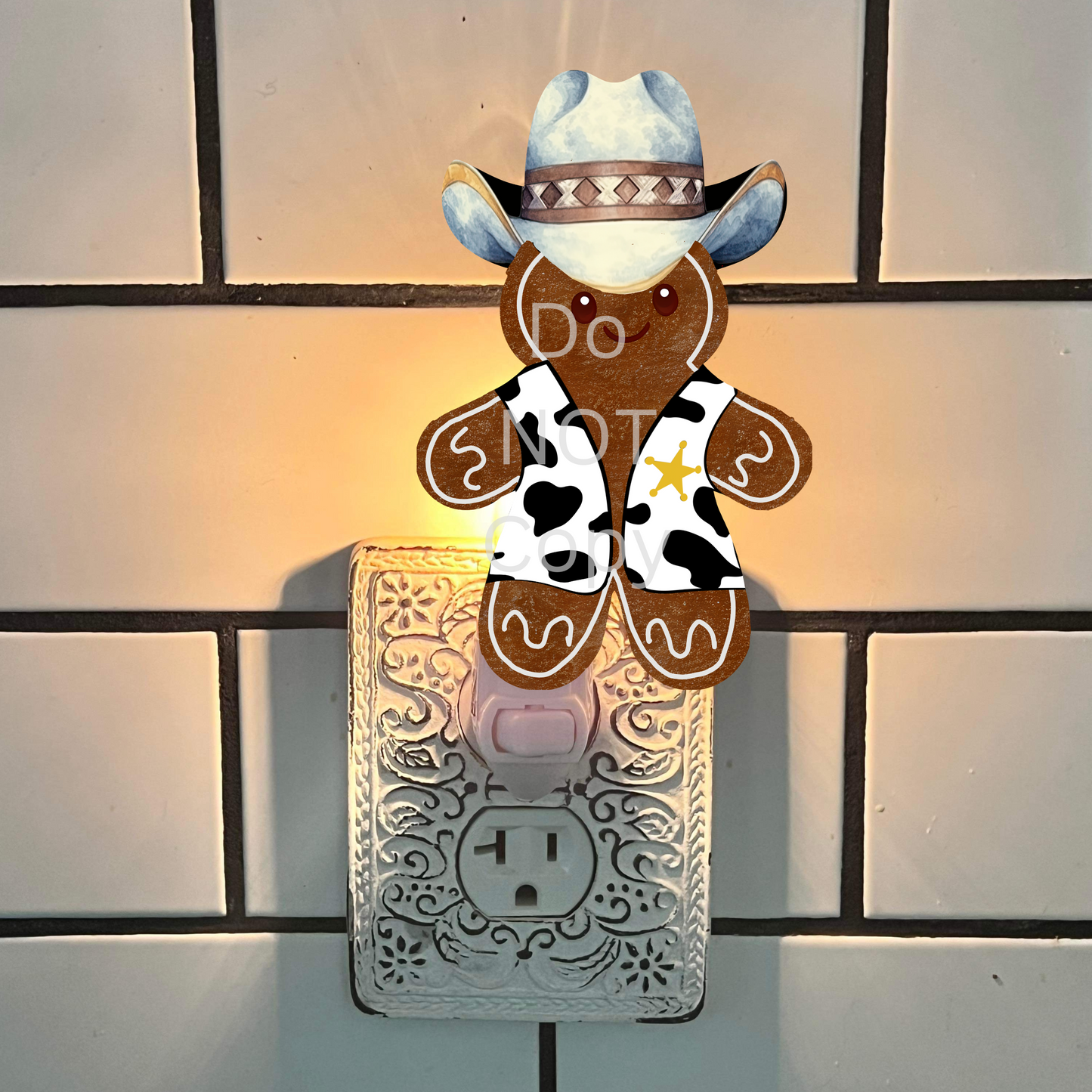 Cowboy Gingerbread Earrings Digital Download- Earrings, Keyrings, Ornaments, Decorations