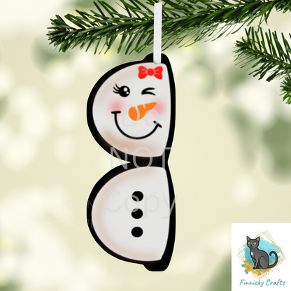 Sunglasses Shaped Earrings, Santa, Snowman PNG, Sublimation Design, Digital Download