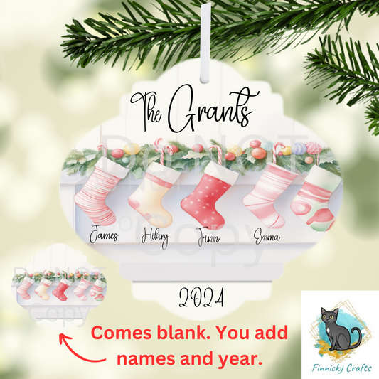 Customizable Christmas stockings  Fancy Bulb Shape Sublimation Design PNG Graphic Digital Download (Copy)