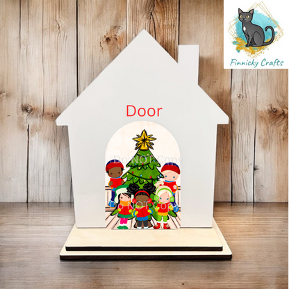 2-Piece, Interchangeable Schoolhouse & Christmas Door Sign, Sublimation, Digital, PNG, Design, Download