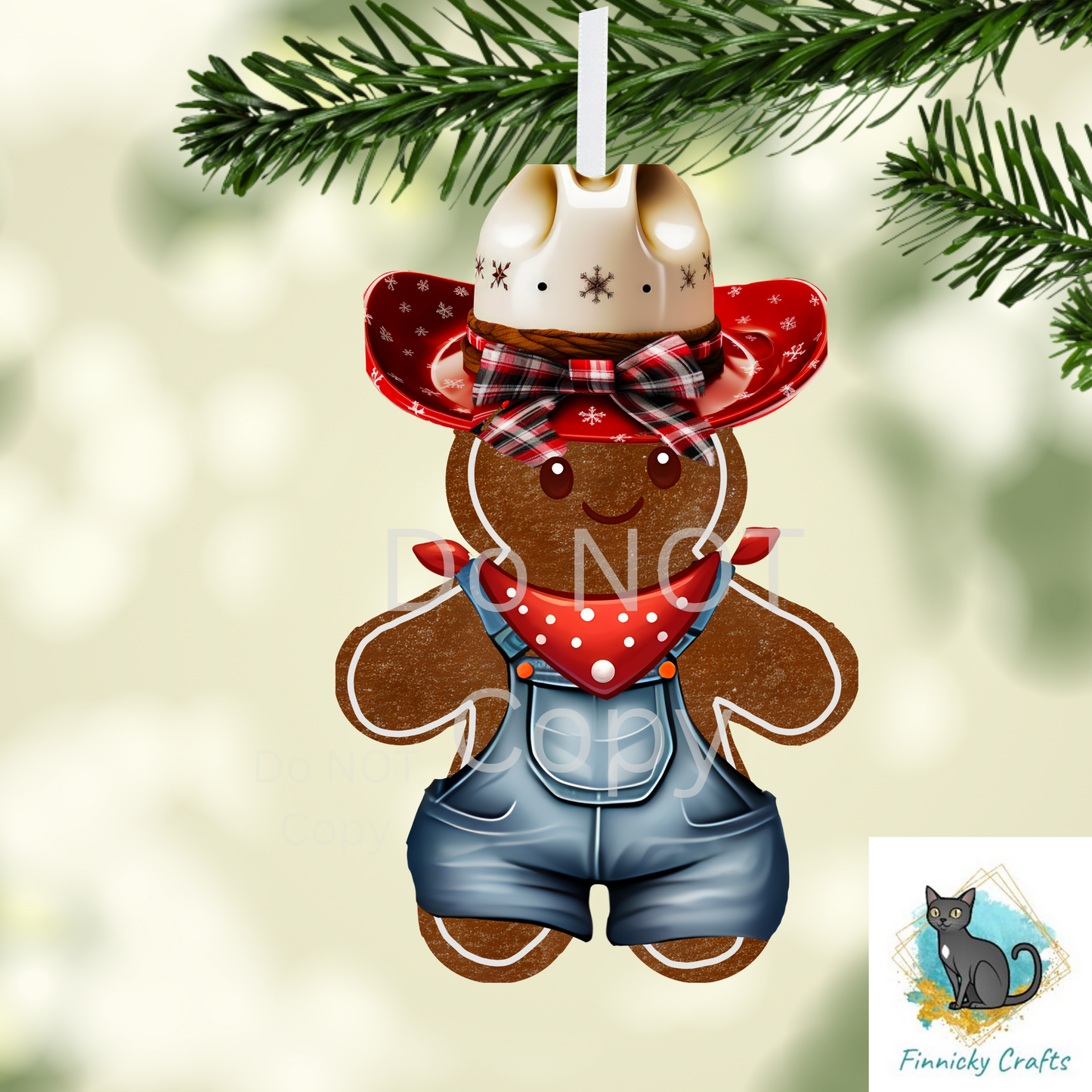 Cowboy Gingerbread Earrings Digital Download- Earrings, Keyrings, Ornaments, Decorations