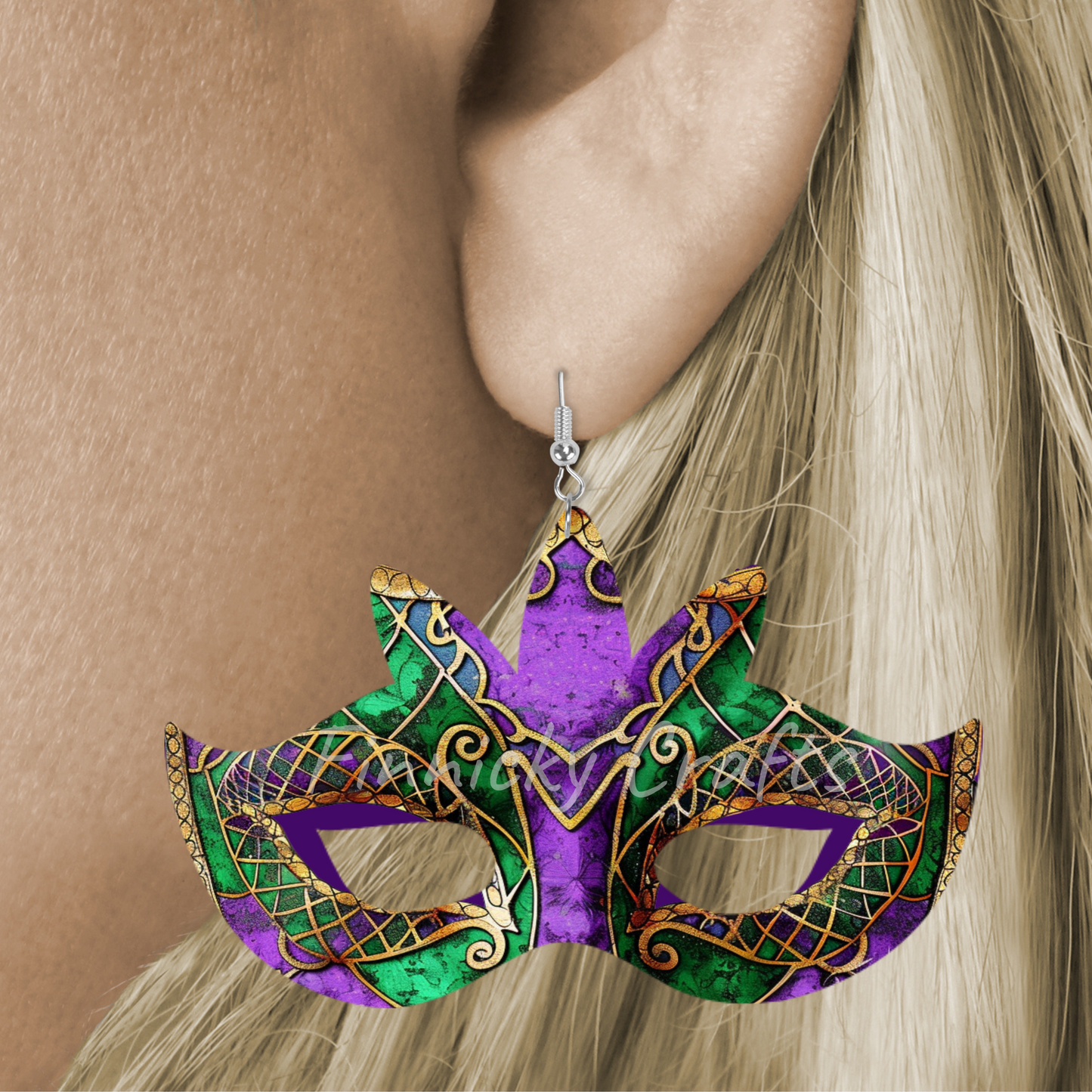 Mardi Gras Masks Earrings Digital Download- Earrings, Keyrings, Ornaments, Decorations (Copy)