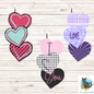 Trio heart, Earrings PNG, Sign PNG,  Sublimation Design, Digital Download, Gift