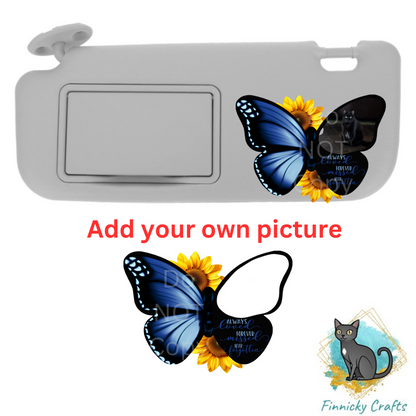 Butterfly Sunflower - Sublimation Designs - Car Visor - Decor - Night Light - Gift - Ornament