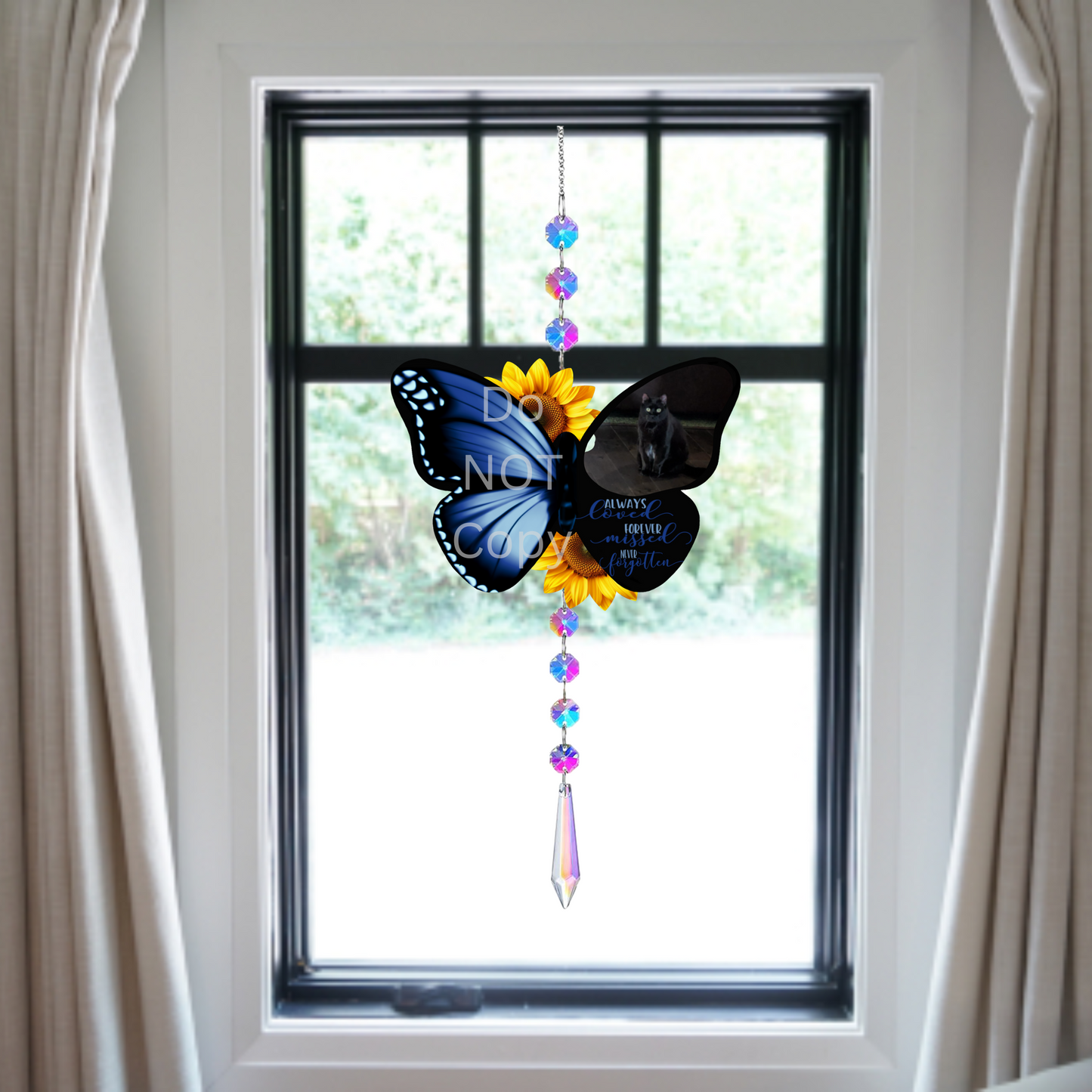 Butterfly Sunflower - Sublimation Designs - Car Visor - Decor - Night Light - Gift - Ornament