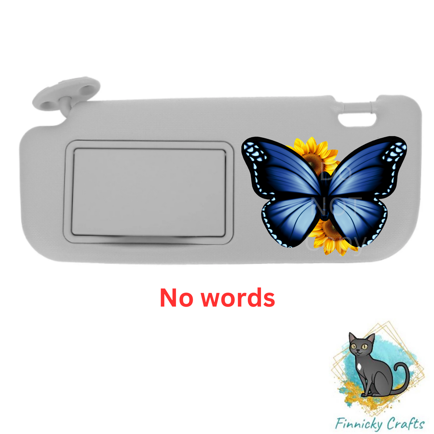 Butterfly Sunflower - Sublimation Designs - Car Visor - Decor - Night Light - Gift - Ornament