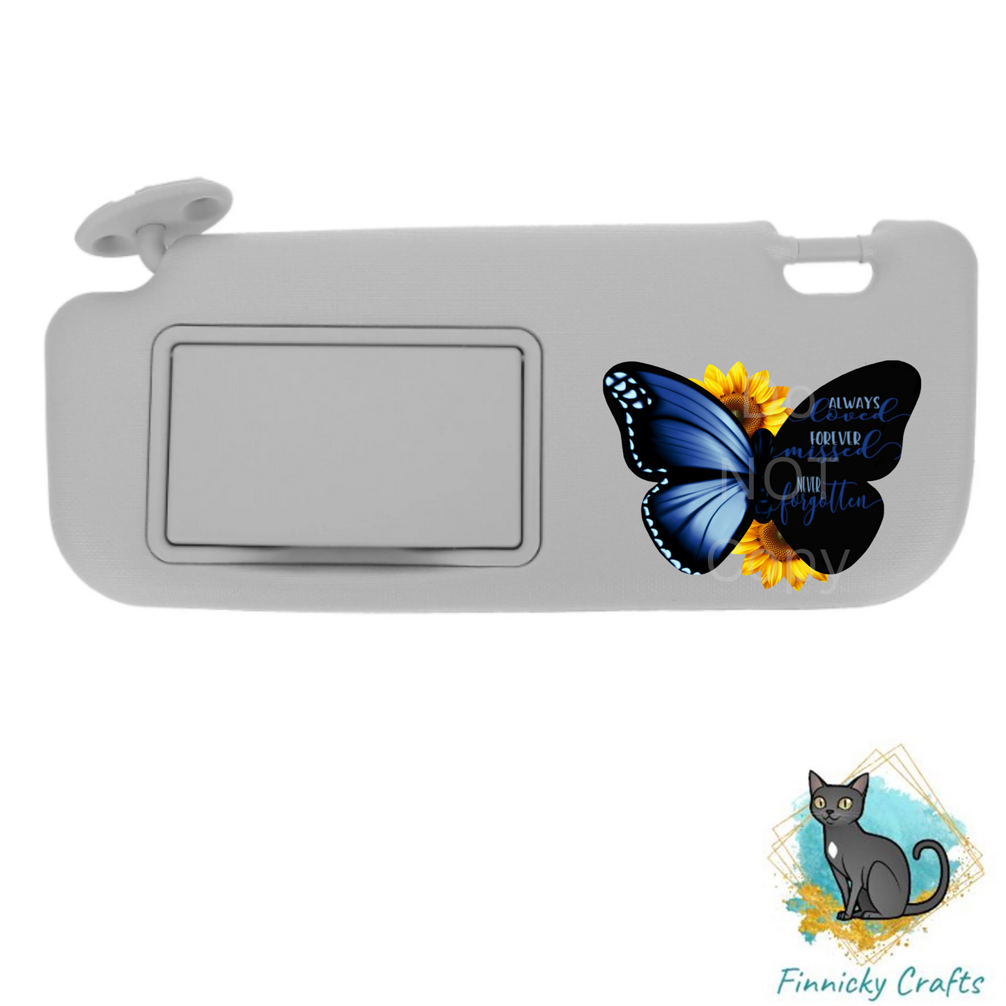 Butterfly Sunflower - Sublimation Designs - Car Visor - Decor - Night Light - Gift - Ornament