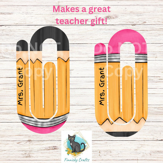 School Teacher Bookmark Paperclip BUNDLE Sublimation PNG - Instant Digital Download - PNG