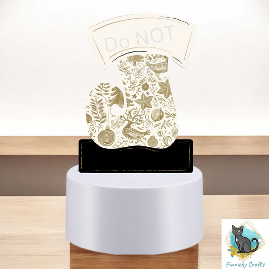 Acrylic Light Base Sublimation Design, Night light, Digital Download - elf stocking - cream, beige, black, gold