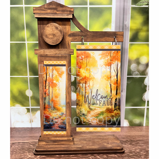 2-Piece, Customizable, Interchangeable Fall/Autumn Sign Inserts, Sublimation, Digital, PNG, Design, Download