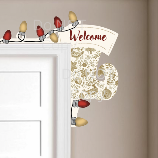 Elf Stocking Lights Corner Sitter