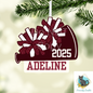 Cheer - Add Personalization-  Christmas Ornament Digital File - Add name, mascot, school