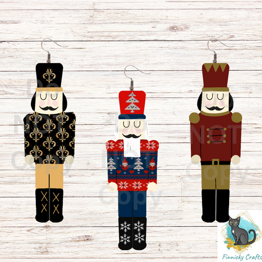 Christmas, Nutcracker, Bundle -  Digital, Design, Sublimation, Ornament, Door Hanger, Earrings, Tiered Tray Decor, PNG, Download Only