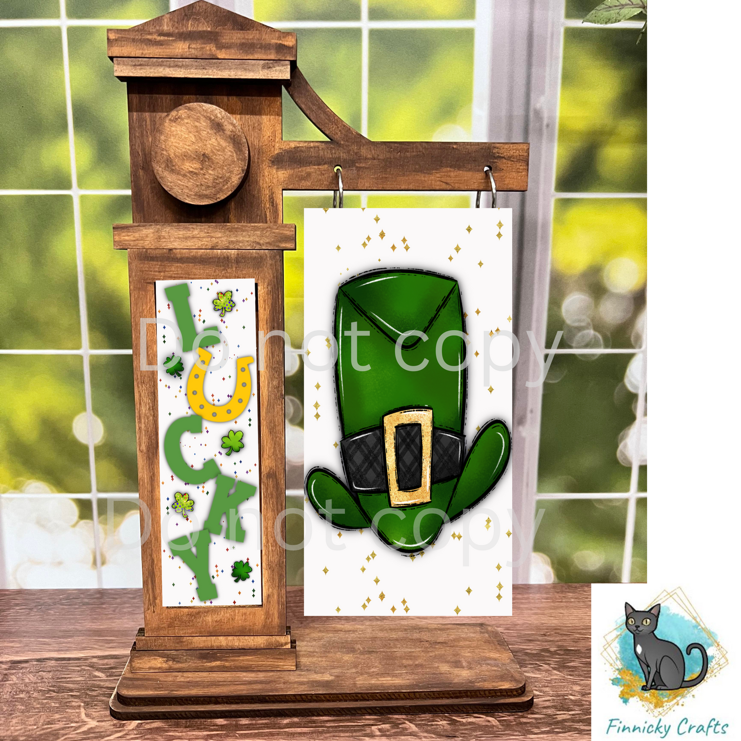 2-Piece, Customizable, Interchangeable Lucky Leprechaun Sign Inserts, Sublimation, Digital, PNG, Design, Download
