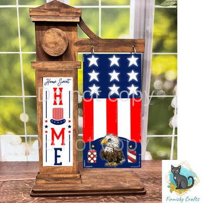2-Piece, Customizable, Interchangeable 4th of July Sign Inserts, Sublimation, Digital, PNG, Design, Download