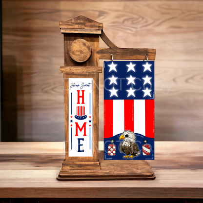 2-Piece, Customizable, Interchangeable 4th of July Sign Inserts, Sublimation, Digital, PNG, Design, Download