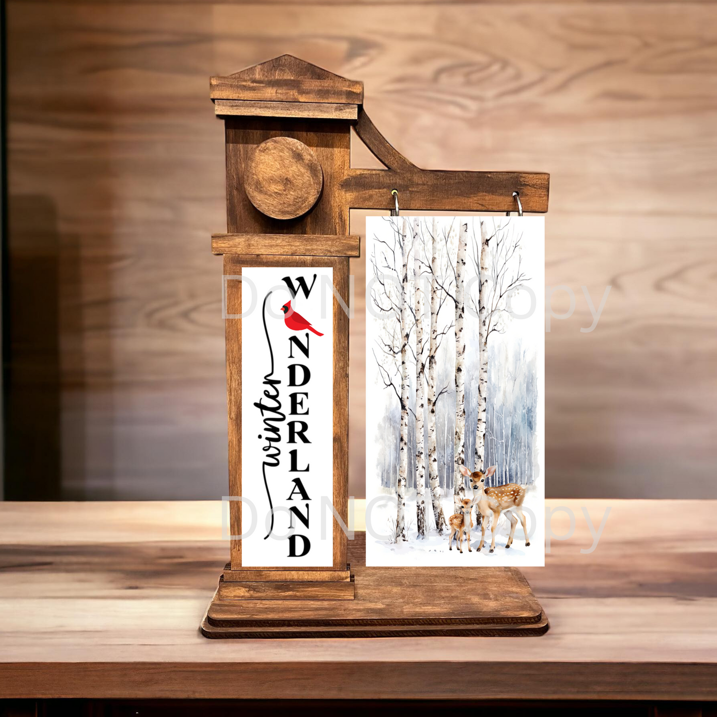2-Piece, Interchangeable Winter Wonderland Sign Inserts, Sublimation, Digital, PNG, Design, Download