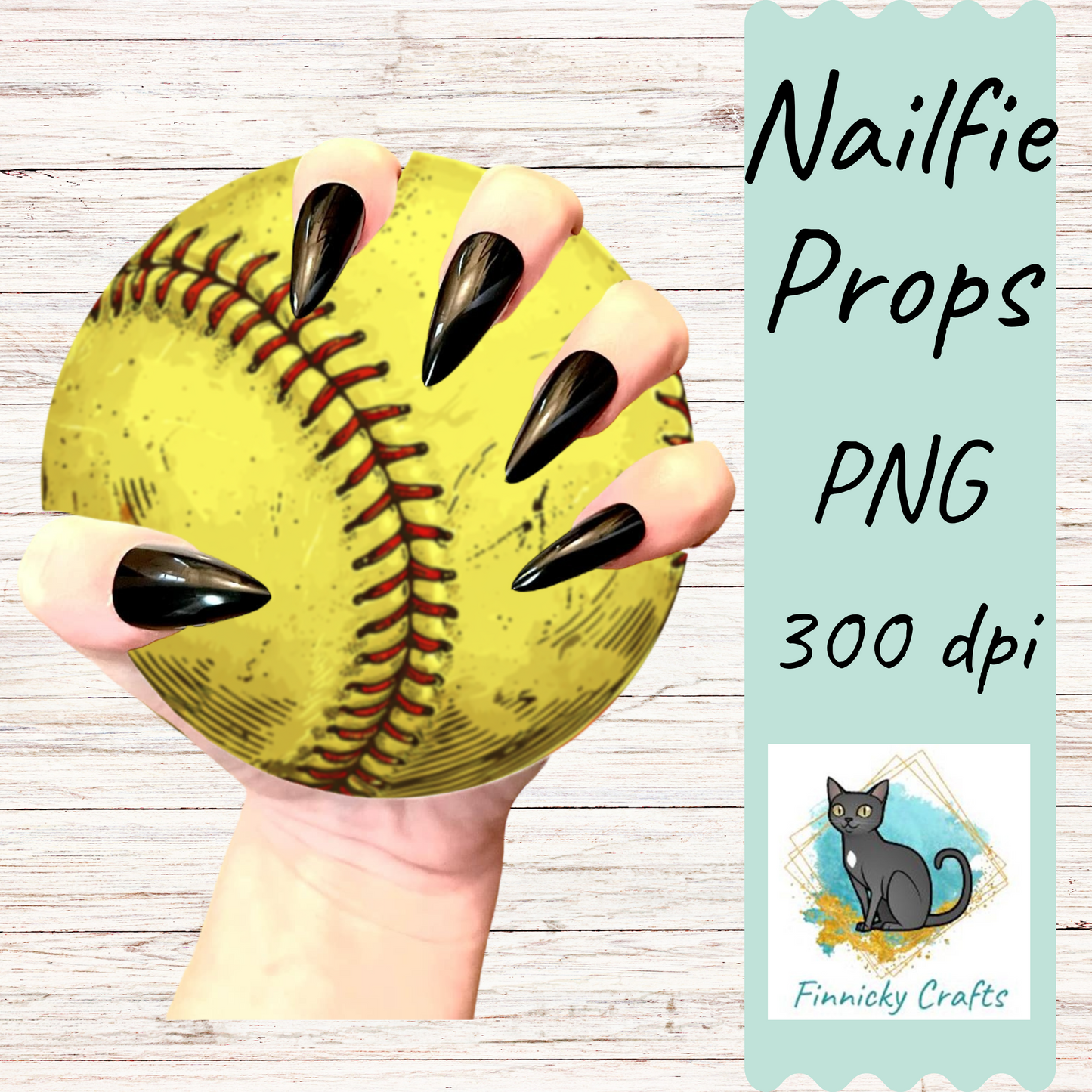 Round Shaped Softball bundle Nailfie Prop - Sublimation - Digital Design