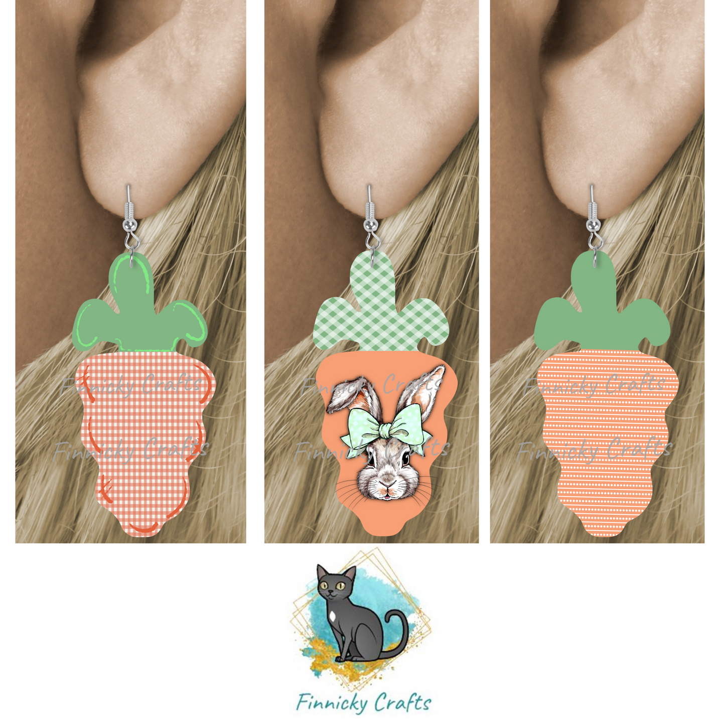 Wavy Carrot Bundle, Spring, Easter, Sublimation, Digital, PNG Design, Download for Earrings, Wall Decor, Door Hanger, Keychain