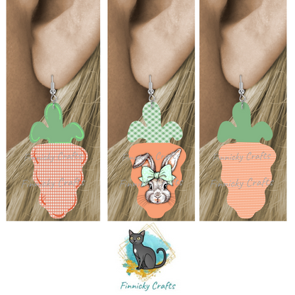 Wavy Carrot Bundle, Spring, Easter, Sublimation, Digital, PNG Design, Download for Earrings, Wall Decor, Door Hanger, Keychain