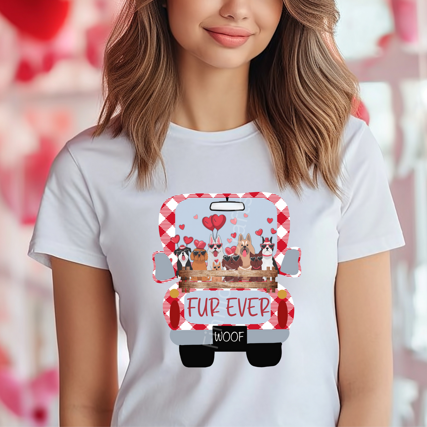 Valentine Truck full of dogs -  - Sign - T-Shirt - Earrings - Badge Reel - Truck Shape  png - Sublimation Designs Earrings Png - No Cats