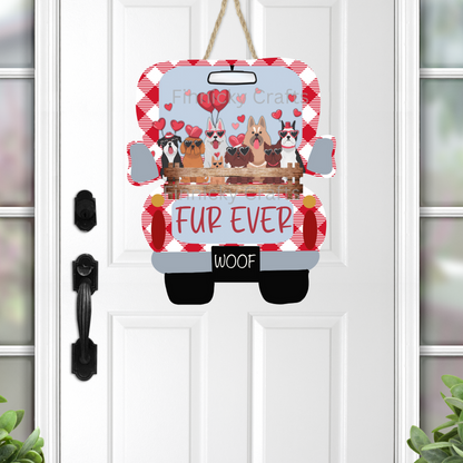 Valentine Truck full of dogs -  - Sign - T-Shirt - Earrings - Badge Reel - Truck Shape  png - Sublimation Designs Earrings Png - No Cats