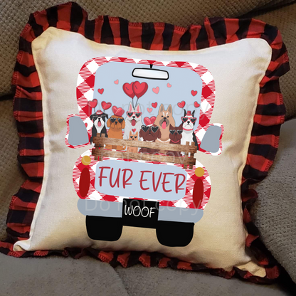 Valentine Truck full of dogs -  - Sign - T-Shirt - Earrings - Badge Reel - Truck Shape  png - Sublimation Designs Earrings Png - No Cats