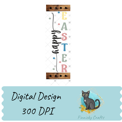 2-Piece, Customizable, Interchangeable Easter Bunny Sign Inserts, Sublimation, Digital, PNG, Design, Download