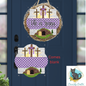 Quatrefoil Easter He is Risen Door Sign PNG Digital Download for Sublimation, Door Hanger, Earrings PNG