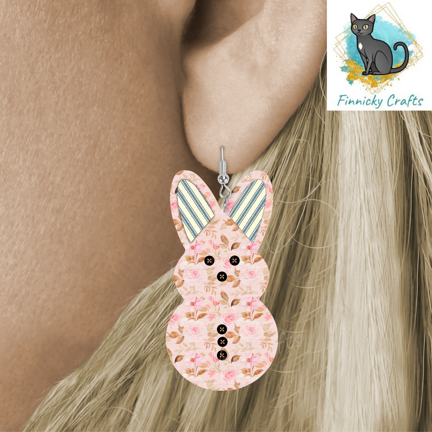 Bunny Bundle, Old Fabrics, Sublimation, Digital, PNG Design, Download for Earrings, Wall Decor, Door Hanger, Keychain