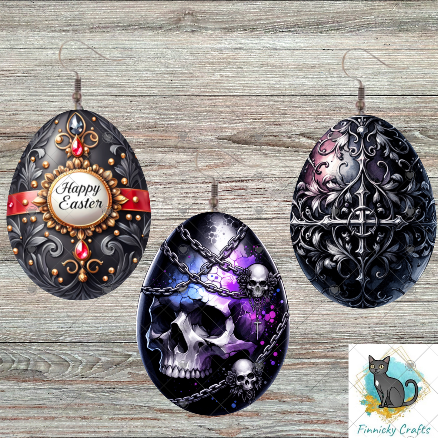 Black Goth Easter Egg Bundle - Sublimation - Digital Design