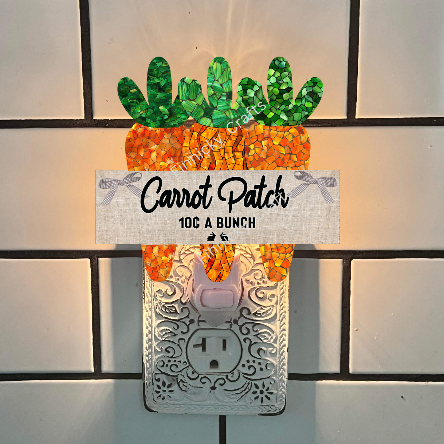 Stained Glass Carrot Sign, Easter, Sublimation, Digital, PNG Design, Wall Decor, Door Hanger, Keychain